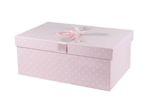Extragroße Brautkleidbox X Large ‘Simple Flowers Rosa’ (75 cm x 50 cm x 30 cm) Pink. von Yours To Keep
