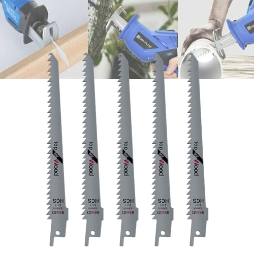 Säbelsägeblätter Set 5-teilig aus Bi-Metall, Sägeblatt Set, Scharfe Klingen für Klappsäge, für Garten,Glas, Fliesen, Holz, Metall, Kunststoff, 6" Sägeblätter Set Säbelsägeblätter Set 5-teilig aus Bi-Metall, Sägeblatt Set, Scharfe Klingen für Klappsäge, für Garten,Glas, Fliesen, Holz, Metall, Kunststoff, 6" Sägeblätter Set von YouseaHome