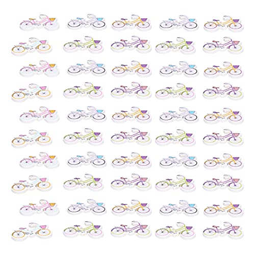 DIY-Knöpfe – 50 Stück Cartoon-Fahrrad-Knöpfe, DIY-Nähzubehör, Knöpfe, Dekoration für Nähen, Basteln von Yousiliang