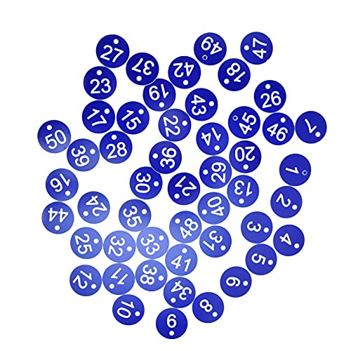 Ohrmarken für Nutztiere – 50 Stück, nummeriertes Etikett, nummeriertes Etikett für Nutztiere, Imkerei, Tierhaltung, Zuchtbedarf (Blue) von Yousiliang