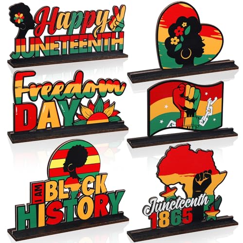 Yousoontic 6 Stück Juneteenth Dekorationen Holz Juneteenth Tafelaufsätze Schwarze Geschichte Tischdekoration Schild für Juneteenth Party Freiheit Tag Home Desktop Holz Handwerk Mittelstück Dekor Yousoontic 6 Stück Juneteenth Dekorationen Holz Juneteenth Tafelaufsätze Schwarze Geschichte Tischdekoration Schild für Juneteenth Party Freiheit Tag Home Desktop Holz Handwerk Mittelstück Dekor von Yousoontic