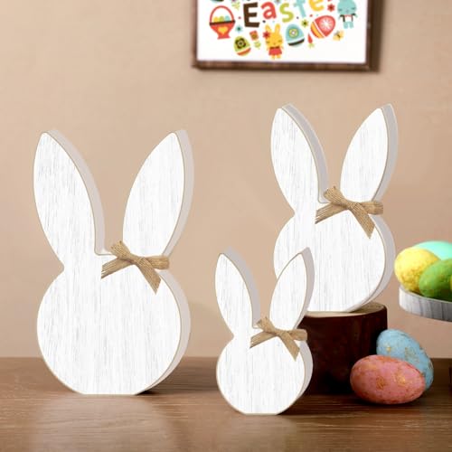Yousoontic Holzhasen-Deko-Set, rustikale Osterdekoration, Vintage-Osterhase, Holz-Tischschilder, Retro-Hase, abgestuftes Tablett, Dekoration, Frühlingsdekorationen für Zuhause, Esszimmer, Büro Yousoontic Holzhasen-Deko-Set, rustikale Osterdekoration, Vintage-Osterhase, Holz-Tischschilder, Retro-Hase, abgestuftes Tablett, Dekoration, Frühlingsdekorationen für Zuhause, Esszimmer, Büro von Yousoontic