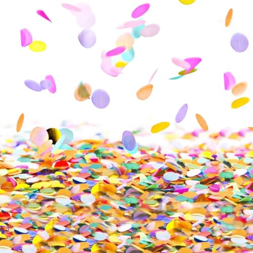 12000 Stück mehrfarbiges, biologisch abbaubares Konfetti, rundes Hochzeitskonfetti, biologisch abbaubares Papierkonfetti für Luftballons, Feier, Babyparty, Party, Zeremonie, Geburtstagsdekoration 12000 Stück mehrfarbiges, biologisch abbaubares Konfetti, rundes Hochzeitskonfetti, biologisch abbaubares Papierkonfetti für Luftballons, Feier, Babyparty, Party, Zeremonie, Geburtstagsdekoration von YouthLoxus