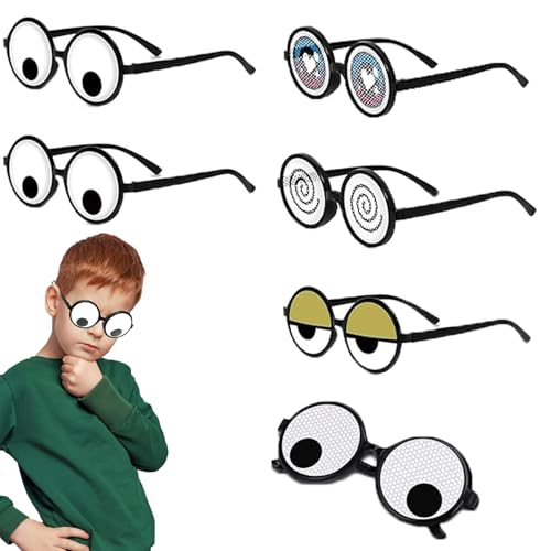 YouthLoxus Lustige Brille, lustige Brille für Erwachsene, Kulleraugen, Partybrille, Kinder, Erwachsene, Männer und Frauen, Halloween-Kostüme, Partydekorationen, Zubehör, 6 Stück YouthLoxus Lustige Brille, lustige Brille für Erwachsene, Kulleraugen, Partybrille, Kinder, Erwachsene, Männer und Frauen, Halloween-Kostüme, Partydekorationen, Zubehör, 6 Stück von YouthLoxus