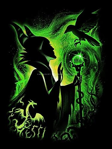 Youtheart Diamond Painting Maleficent Diamond Art Villain, 5D Full Drill Cross Stitch Embroidery Kits, DIY Wall Décor von Youtheart