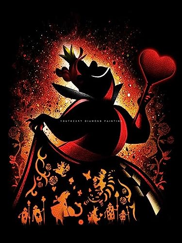 Youtheart Diamond Painting Red Queen Diamond Art Villain, 5D Full Drill Cross Stitch Embroidery Kits, DIY Wall Décor von Youtheart