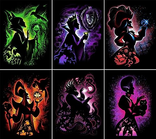 Youtheart Diamond Painting Villains Diamond Art, 5D Full Drill Cross Stitch Embroidery Kits (6 Packs) von Youtheart