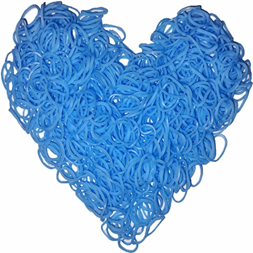 Yowamho 900 Gummibänder Hellblau mit 24 S-Clips und 1 kleinen Häkelnadel, Gummibänder für Armbänder. von Yowamho