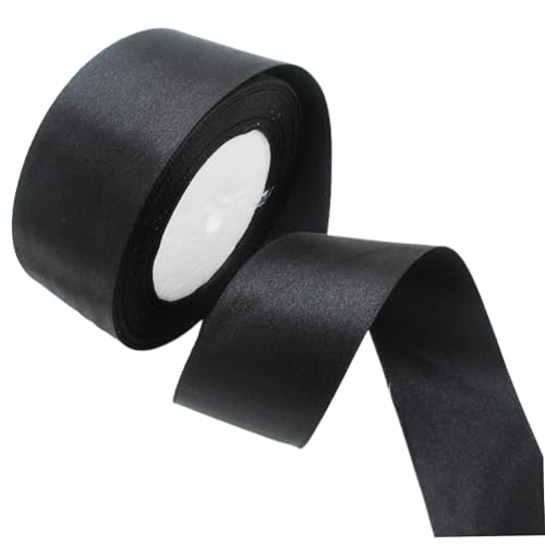Schwarzes Band zum Wickeln von 5 cm x 22 m - Satin -Stoffbandrolle - für Handwerk, Stuhlschärpe, Hochzeit, Blumenbögen, Autodekoration Schwarz Schwarzes Band zum Wickeln von 5 cm x 22 m - Satin -Stoffbandrolle - für Handwerk, Stuhlschärpe, Hochzeit, Blumenbögen, Autodekoration Schwarz von Yoyakie