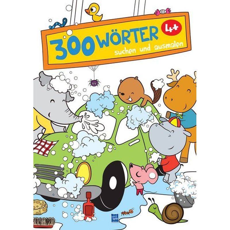 300 Wörter Suchen Und Ausmalen - Autowaschen, Gebunden von Yoyo Books