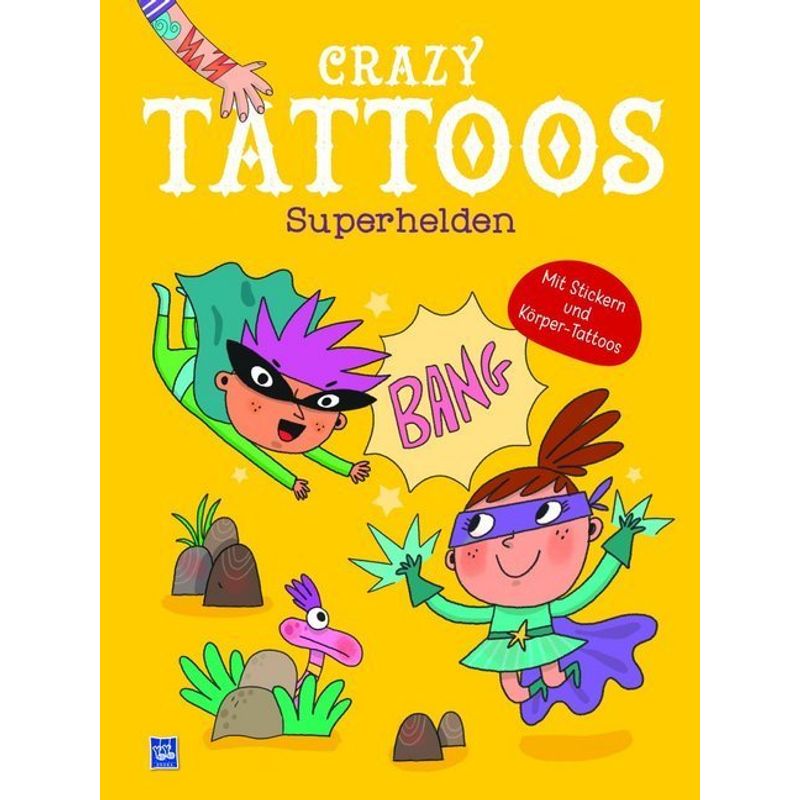 Crazy Tattoos - Superhelden, Kartoniert (TB) von Yoyo Books