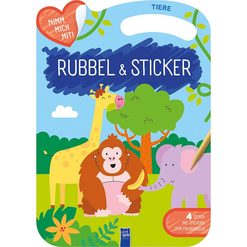 Rubbel & Sticker - Tiere, Gebunden von Yoyo Books