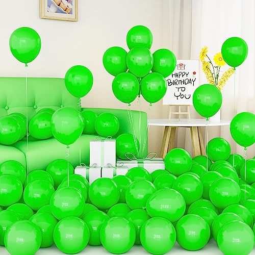 Luftballons Grüne, 50 Stück 5 Zoll Matt Grün Latex Ballon Set mit Band für Frauen Männer Mädchen Jungen Dschungel Thema Geburtstag Party Zubehör Weihnachten Sbaum Hochzeit Jubiläum Taufen Dekorationen von Yoyoin
