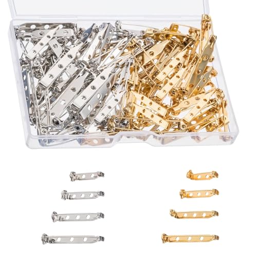240 STK Broschennadeln, Sicherheitsverschluss mit Rückenbügelbefestigung - Gold, Silber, 20mm, 25mm, 30mm, 35mm 240 STK Broschennadeln, Sicherheitsverschluss mit Rückenbügelbefestigung - Gold, Silber, 20mm, 25mm, 30mm, 35mm von Yphzmtz