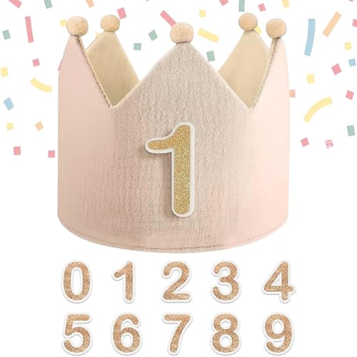 Yphzmtz Geburtstagskrone mit Zahlen 0-9 für Mädchen & Junge Geburtstag Kinderkrone Party Deko Hut Musselin Krone Kindergeburtstag Deko, Beigegrau Yphzmtz Geburtstagskrone mit Zahlen 0-9 für Mädchen & Junge Geburtstag Kinderkrone Party Deko Hut Musselin Krone Kindergeburtstag Deko, Beigegrau von Yphzmtz
