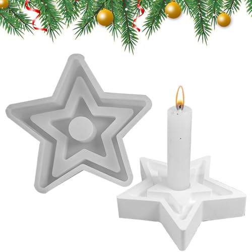 Silikonformen Gießformen Weihnachten, Sterne Silikonform Weihnachten, Silikon Gießform Kerzenform Weihnachten Dekorative Form Zur Herstellung Von Kerzenständern, Gipsformen Für Kunsthandwerk Silikonformen Gießformen Weihnachten, Sterne Silikonform Weihnachten, Silikon Gießform Kerzenform Weihnachten Dekorative Form Zur Herstellung Von Kerzenständern, Gipsformen Für Kunsthandwerk von Yplkm