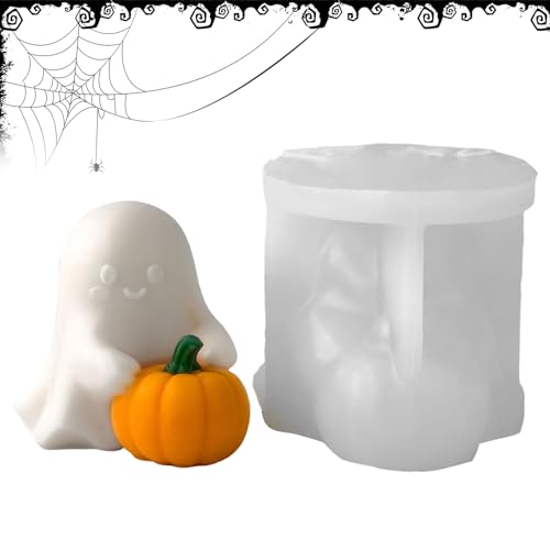Yplkm Halloween Silikonform | Halloween Geist Mit Kürbis Epoxy Harz Gießform - Hilfsmittel Für Bastelarbeiten Zum Gießen Von Muffins Dessert Schokolade Seife von Yplkm