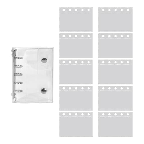 Yplkm Loseblattfolie Aus PVC Transparent 5 Ring, Lose Blatt Füller Notizpapier 10 Blatt, Für Sammelalben Bastelarbeiten Auto Flugzeug Reise Scrapbooking Kunst Und von Yplkm