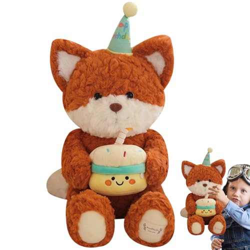 Yplkm Nettes Bärenplüschkissen, Plüschbärenpuppe,Weicher entzückender Bärenplüsch 15 Zoll | Weiche Fuchs Huggable -Kissenspielzeug 15 Zoll für Auto, Sofa, Couch von Yplkm