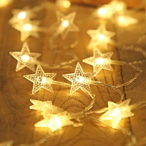 Yplkm Sternen,20 LED Stern - Wasserdichte Beleuchtung für Innen Außen Deko Weihnachtsbaum Wand Wohnbereich Decke Yplkm Sternen,20 LED Stern - Wasserdichte Beleuchtung für Innen Außen Deko Weihnachtsbaum Wand Wohnbereich Decke von Yplkm