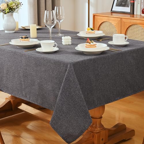 Yrendenge Leinenoptik Tischdecke Wasserabweisend Tischtuch Abwaschbar Tischwäsche, Fleckschutz Leinen Optik Tischdecken, Lotuseffekt Tischdecke, Pflegeleicht Leinendecke Hellgrau, 140x200 cm Yrendenge Leinenoptik Tischdecke Wasserabweisend Tischtuch Abwaschbar Tischwäsche, Fleckschutz Leinen Optik Tischdecken, Lotuseffekt Tischdecke, Pflegeleicht Leinendecke Hellgrau, 140x200 cm von Yrendenge