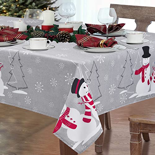Yrendenge Weihnachten Tischdecke Grau Abwaschbar Tischtuch Schmutzabweisend Wasserdicht Lotuseffekt Tischwäsche Schneemann Tischschutz Tischdekor für Küche Feiertag Picknick Party 152x305cm Yrendenge Weihnachten Tischdecke Grau Abwaschbar Tischtuch Schmutzabweisend Wasserdicht Lotuseffekt Tischwäsche Schneemann Tischschutz Tischdekor für Küche Feiertag Picknick Party 152x305cm von Yrendenge