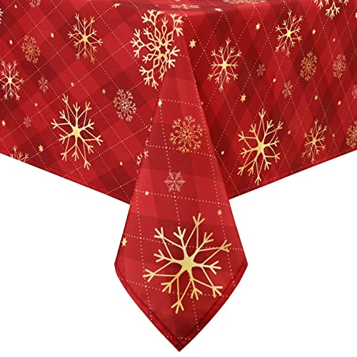 Yrendenge Rote Weihnachten Tischdecke - Gelb Schneeflocken Plaid Rechteckig, Wasserdicht Lotuseffekt Tischtuch, Abwaschbar für Urlaub Esstisch Winter Party 140x200cm Yrendenge Rote Weihnachten Tischdecke - Gelb Schneeflocken Plaid Rechteckig, Wasserdicht Lotuseffekt Tischtuch, Abwaschbar für Urlaub Esstisch Winter Party 140x200cm von Yrendenge