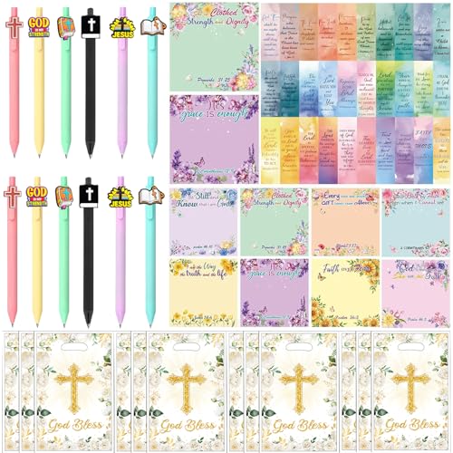 Yrmysrx 66-teiliges christliches Bibelparty-Schreibwaren-Set mit Vers, Haftnotizen, Kugelschreibern, Lesezeichen und Geschenktüten für christliche Jesus-Motto-Party-Zubehör, Dekorationen, religiöses Yrmysrx 66-teiliges christliches Bibelparty-Schreibwaren-Set mit Vers, Haftnotizen, Kugelschreibern, Lesezeichen und Geschenktüten für christliche Jesus-Motto-Party-Zubehör, Dekorationen, religiöses von Yrmysrx