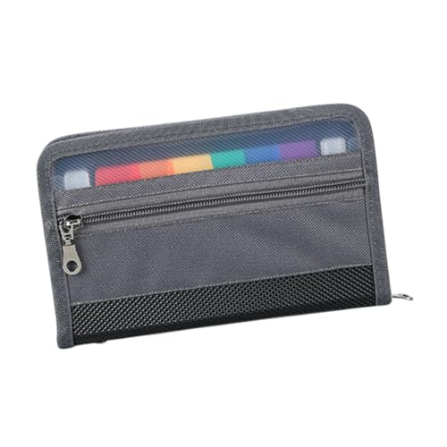 YsXoWiui Akkordeon Datei Organizer für Dokumente mit Sicherem Zipper für Reisen, Mehrfarbig von YsXoWiui