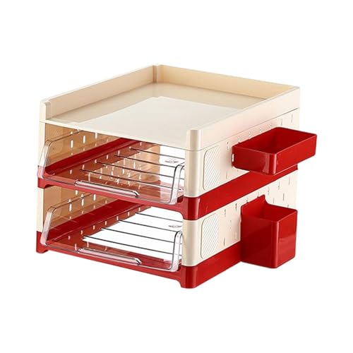 YsXoWiui Aktenschrank für Den Schreibtisch, Dokumentenhalter, Mehrzweck, Papiersortierer mit Schublade Und Stifthalter Fürs Büro, 3 Schichten YsXoWiui Aktenschrank für Den Schreibtisch, Dokumentenhalter, Mehrzweck, Papiersortierer mit Schublade Und Stifthalter Fürs Büro, 3 Schichten von YsXoWiui