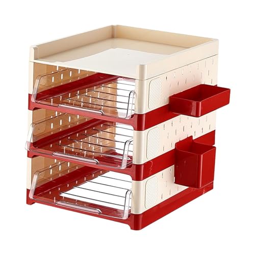 YsXoWiui Aktenschrank für Den Schreibtisch, Dokumentenhalter, Mehrzweck, Papiersortierer mit Schublade Und Stifthalter Fürs Büro, 4 Schichten YsXoWiui Aktenschrank für Den Schreibtisch, Dokumentenhalter, Mehrzweck, Papiersortierer mit Schublade Und Stifthalter Fürs Büro, 4 Schichten von YsXoWiui