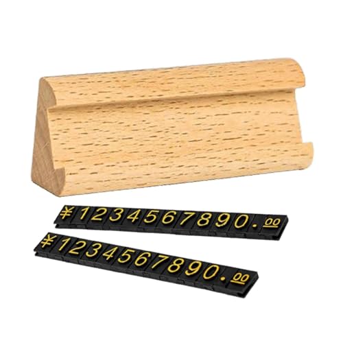 YsXoWiui Holz Preisschilder für Verkaufspräsentationen im Einzelhandel, Hellgelbgold von YsXoWiui