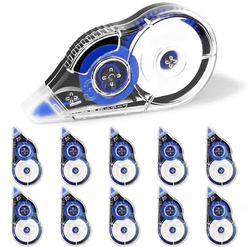 Ysimple 10 Stück Korrekturroller mit Großer Kapazität, 30m×5mm Korrekturmaus Große Kapazität Tippex Roller Maus Set Weiß, Stationery Aesthetic Nicht Giftig und Umweltfreundlich (Weiß) Ysimple 10 Stück Korrekturroller mit Großer Kapazität, 30m×5mm Korrekturmaus Große Kapazität Tippex Roller Maus Set Weiß, Stationery Aesthetic Nicht Giftig und Umweltfreundlich (Weiß) von Ysimple