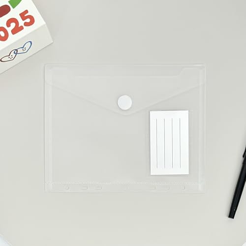 30 Stück Dokumententasche A5, Sichtertasche Wasserdicht Dokumentenmappe Transparent Mappen zum Abheften, 7 Lochrand Sammelmappen für Dokumente Organisieren mit Klettverschluss und Etikettentasche von Ysislybin