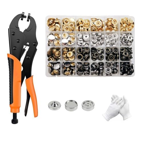 Druckknopf Set mit Zange, Druckknöpfe Ohne Nähen, 100Pcs 15mm Druckknöpfe Metall, Robustes Druckknopf Werkzeug, Verstellbares Druckknopf-Setter-Werkzeug, Druckknopfzange für Kleidung Taschen Druckknopf Set mit Zange, Druckknöpfe Ohne Nähen, 100Pcs 15mm Druckknöpfe Metall, Robustes Druckknopf Werkzeug, Verstellbares Druckknopf-Setter-Werkzeug, Druckknopfzange für Kleidung Taschen von Ysislybin