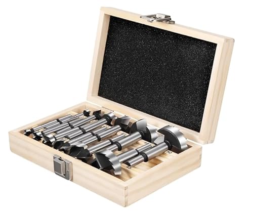Forstnerbohrer Set, 12 Stück Topfbohrer Astlochbohrer Kunstbohrer Holzbohrer 10-50mm Kohlenstoffstahl Foster Bits Holzbearbeitungswerkzeuge Lochsägenfräser Scharnierbits Rundschaftbohrer von Ysislybin