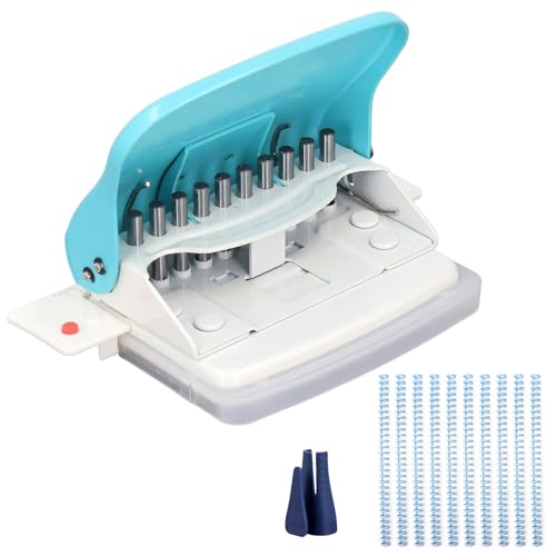 Papierbindemaschine, 10 Loch Papier Bindegerät Handheld Portable Spiralbindung Bastelstanzer für A4 B5 A5 A7 A6 Einstellbarer Locher mit 10 Stück Kunststoff Bindekämme Binderücken Spulen Papierbindemaschine, 10 Loch Papier Bindegerät Handheld Portable Spiralbindung Bastelstanzer für A4 B5 A5 A7 A6 Einstellbarer Locher mit 10 Stück Kunststoff Bindekämme Binderücken Spulen von Ysislybin