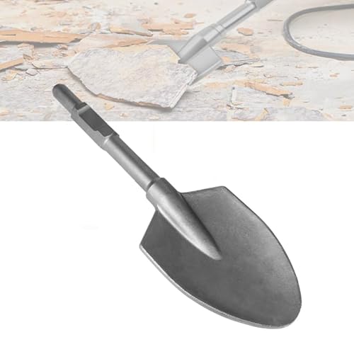 SDS HEX Schaufelmeißel, 44 x 14 cm Breitmeißel aus 40CR-Stahl für 65A Elektropickel, SDS HEX Meißel mit Sechskant-Aufnahme zum Durchgraben von Beton, Entfernen von Fliesen, Verdichtetem Boden von Ysislybin