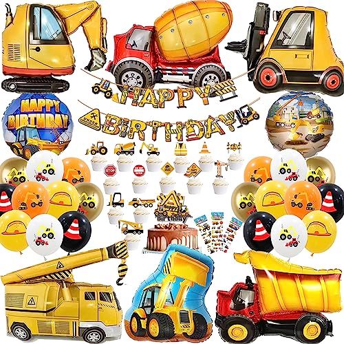 Yskmefun Bagger Geburtstag Deko Set, Bagger Kindergeburtstag Deko, Baustelle Geburtstag Deko Party Dekoration, Bagger Luftballons und Bagger Deko Kuchen, Junge Bagger Deko Kindergeburtstag Yskmefun Bagger Geburtstag Deko Set, Bagger Kindergeburtstag Deko, Baustelle Geburtstag Deko Party Dekoration, Bagger Luftballons und Bagger Deko Kuchen, Junge Bagger Deko Kindergeburtstag von Yskmefun