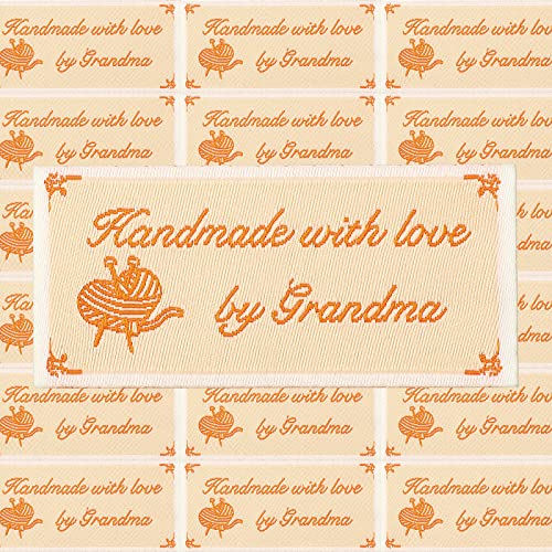 20 Packungen personalisierte Grandma-Tags Handmade with Love by Grandma Nähetiketten für handgefertigte Artikel, zum Aufbügeln von Stoffkleidung, Quilten 20 Packungen personalisierte Grandma-Tags Handmade with Love by Grandma Nähetiketten für handgefertigte Artikel, zum Aufbügeln von Stoffkleidung, Quilten von Ysleen