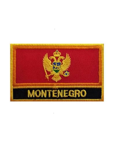 Ysmzzmsy 1 Stück (7,6 x 5,1 cm) Montenegro-Flagge Patches zum Aufbügeln oder Aufnähen, bestickt, taktisch, Militär, National, Montenegro (Montenegro) von Ysmzzmsy