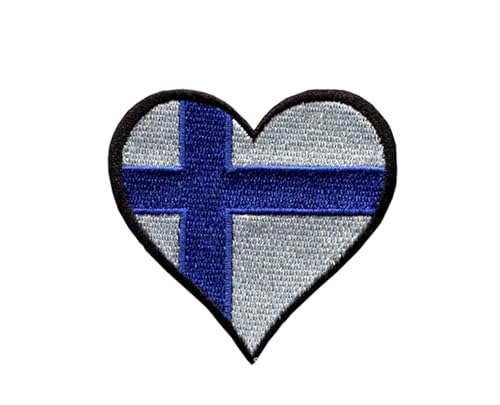 Ysmzzmsy 1 x 6,3 cm hoher multinationaler Flaggenaufnäher zum Aufbügeln oder Aufnähen, bestickter taktischer militärischer nationaler multinationaler Aufnäher (Finnland) von Ysmzzmsy