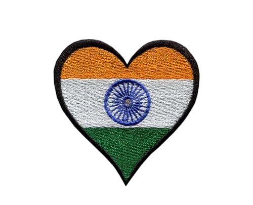 Ysmzzmsy 1 x 6,3 cm hoher multinationaler Flaggenaufnäher zum Aufbügeln oder Aufnähen, bestickter taktischer militärischer nationaler multinationaler Aufnäher (Indien) von Ysmzzmsy