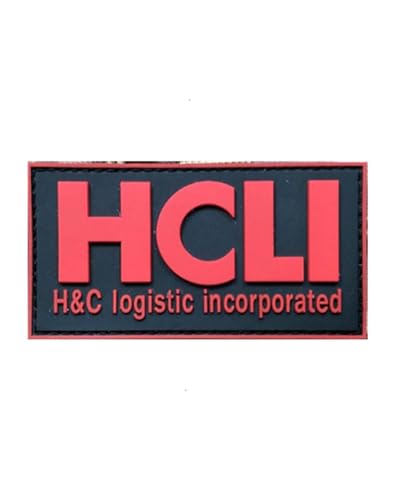 Ysmzzmsy 1 x HCLI PVC-Gummi-Patch mit Hakenrückseite, lustiger taktischer 3D-Aufnäher für Rucksäcke, Armee-Westen, Hüte und Helme (rot) von Ysmzzmsy