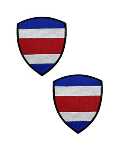 Ysmzzmsy Nationalflagge Schild Patch mit Klettverschluss 8,5 x 7,0 cm 2er-Pack (Costa Rica) von Ysmzzmsy