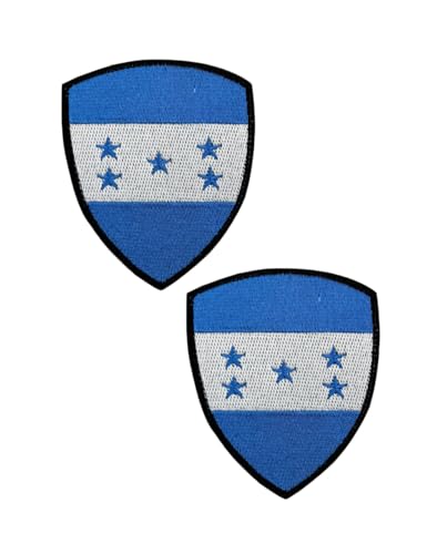 Ysmzzmsy Nationalflagge Schild Patch mit Klettverschluss 8,5 x 7,0 cm 2er-Pack (Honduras) von Ysmzzmsy