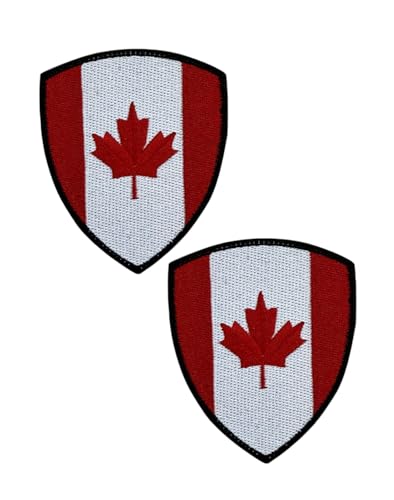 Ysmzzmsy Nationalflagge Schild Patch mit Klettverschluss 8,5 x 7,0 cm 2er-Pack (Kanada) von Ysmzzmsy