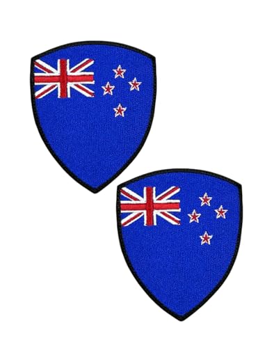 Ysmzzmsy Nationalflagge Schild Patch mit Klettverschluss 8,5 x 7,0 cm 2er-Pack (Neuseeland) von Ysmzzmsy