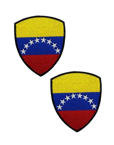 Ysmzzmsy Nationalflagge Schild Patch mit Klettverschluss 8,5 x 7,0 cm 2er-Pack (Venezuela) von Ysmzzmsy