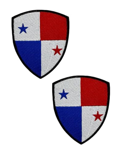 Ysmzzmsy Nationalflagge Schild Patch mit Klettverschluss 8,5 x 7 cm 2er-Pack (Panama) von Ysmzzmsy